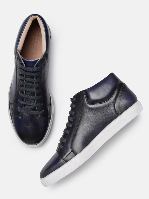 

ZZANETTI Men Navy Blue Leather Sneakers