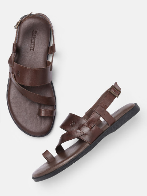 

ZZANETTI Men Brown Leather Gladiators Sandals