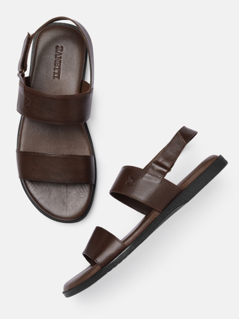 

ZZANETTI Men Brown Leather Comfort Sandals