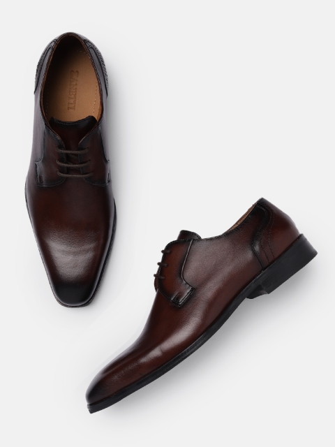 

ZZANETTI Men Brown Solid Genuine Leather Regular Formal Derbys