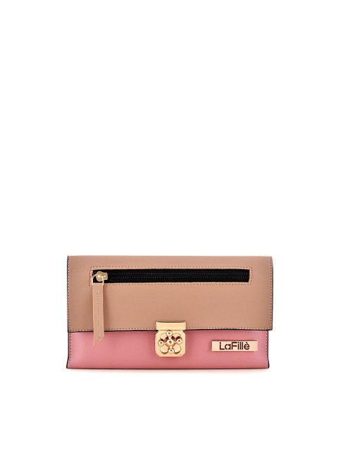 

LaFille Women Pink PU Two Fold Wallet