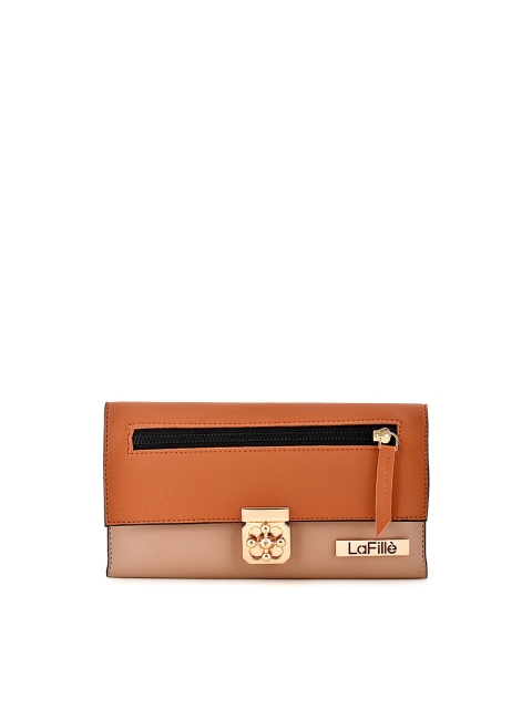 

LaFille Women Brown PU Two Fold Wallet