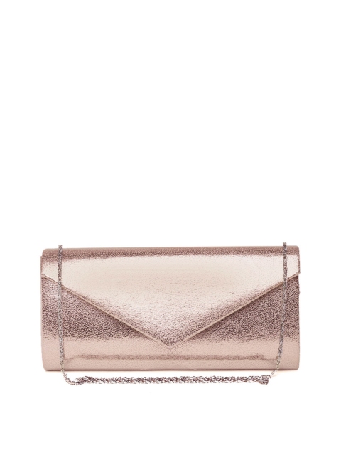 

DressBerry Gold-Toned Printed Shimmer Clutch with Chain Strap