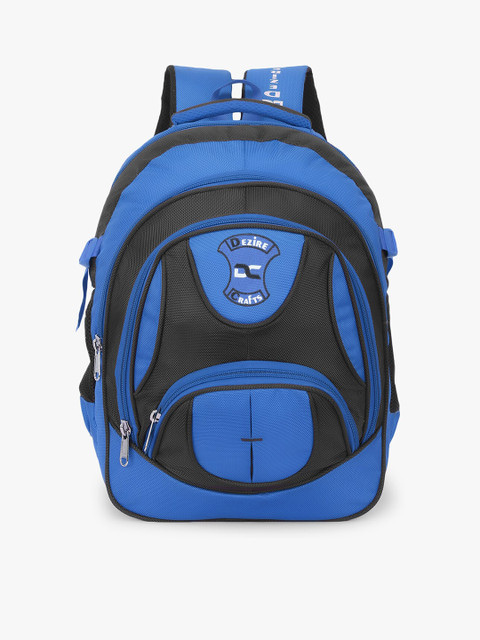 

Dezire Crafts Unisex Blue & Black Colourblocked Backpack