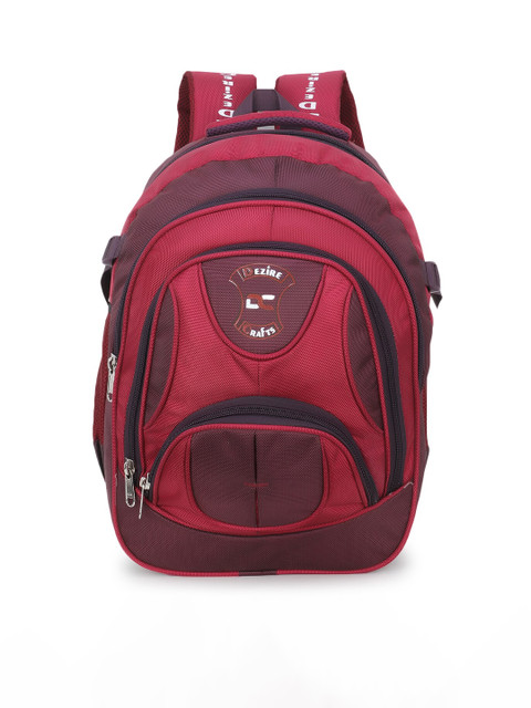 

Dezire Crafts Unisex Red & White Brand Logo Backpack