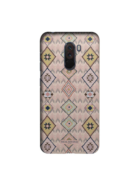 

macmerise Pink & Yellow Printed Xiaomi Poco F1 Back Case