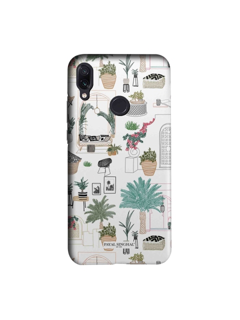 

macmerise White & Green Printed Xiaomi Redmi Note 7 Back Case