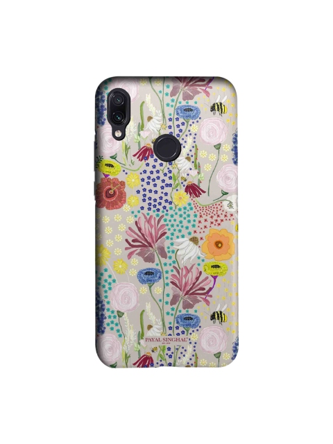 

macmerise Grey & Orange Bee Garden Stone Xiaomi Redmi Note 7 Back Case