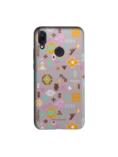 

macmerise Purple & Yellow Printed Xiaomi Redmi Note 7 Back Case