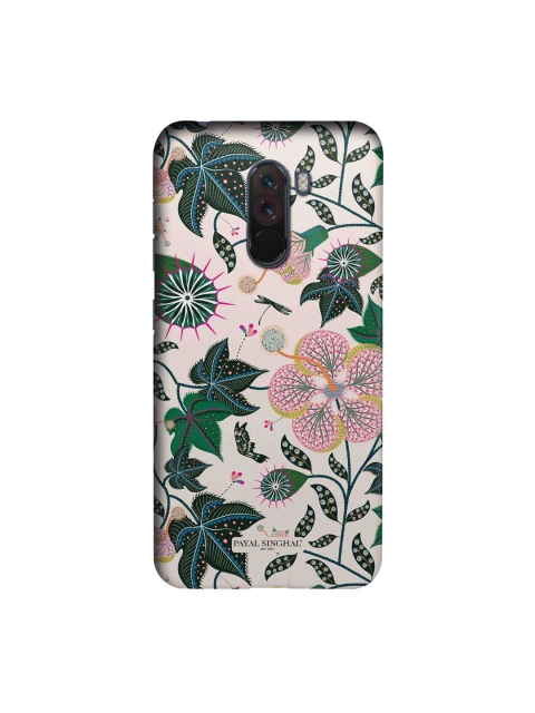 

macmerise Pink & Green Printed Xiaomi Poco F1 Back Case