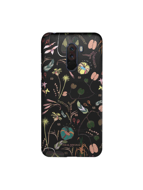 

macmerise Black & Pink Printed Xiaomi Poco F1 Matte Finish Back Cover