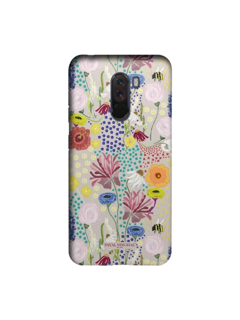 

macmerise Grey & Blue Printed Xiaomi Poco F1 Matte Finish Back Cover