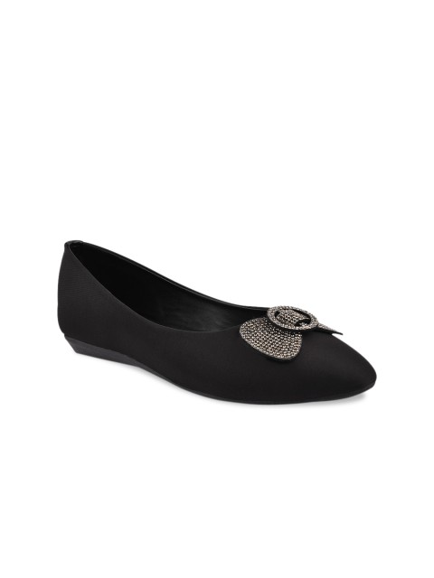 

Stelatoes Women Black Embellished Ballerinas Flats