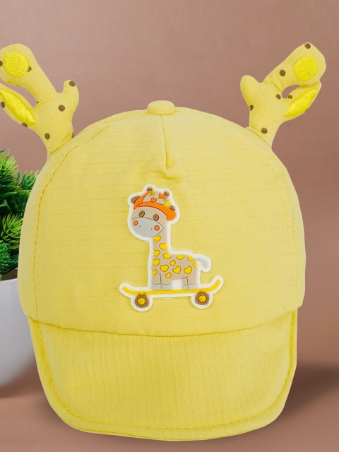 

Baby Moo Kids Yellow Printed Ascot Cap