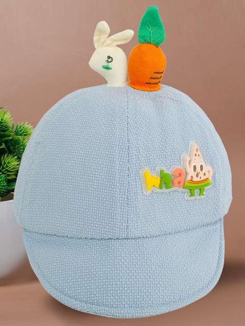

Baby Moo Unisex Kids Blue & Orange Printed Baseball Cap