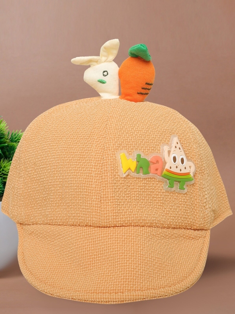 

Baby Moo Kids Peach-Coloured & Orange Embroidered Baseball Cap