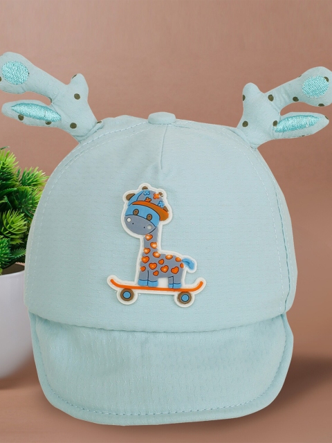 

Baby Moo Unisex Kids Blue Giraffe Printed Ascot Cap