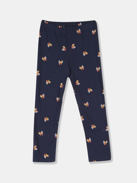 

GAP Girls Blue Printed Leggings In Stretch Jersey