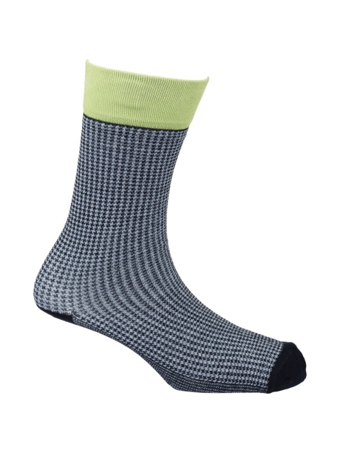 

The Tie Hub Men Navy Blue & Green Calf-Length Socks