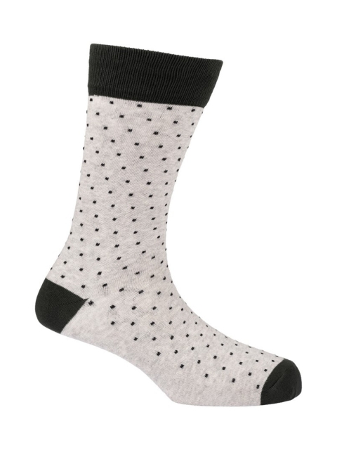 

The Tie Hub Men Grey Polka Dot Crew Length Socks
