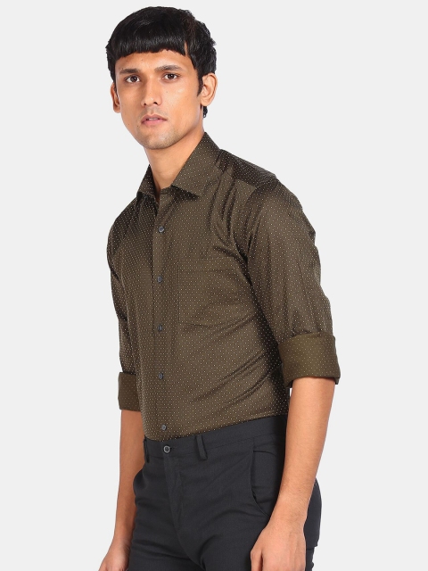 

Arrow Men Brown Opaque Printed Casual Shirt