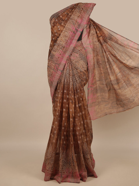 

Pothys Brown Floral Saree