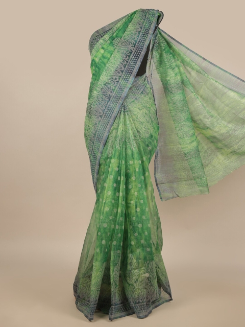 

Pothys Green & White Floral Saree