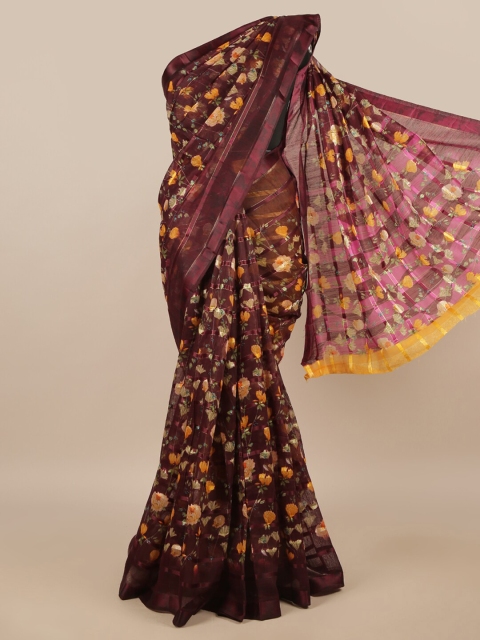 

Pothys Brown Floral Saree