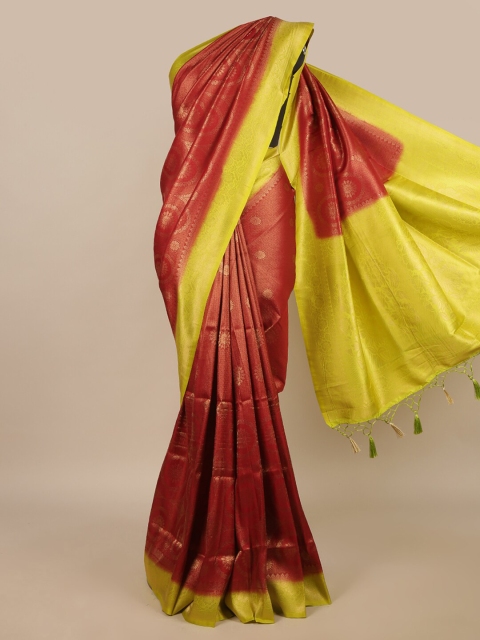 

Pothys Maroon & Green Woven Design Saree
