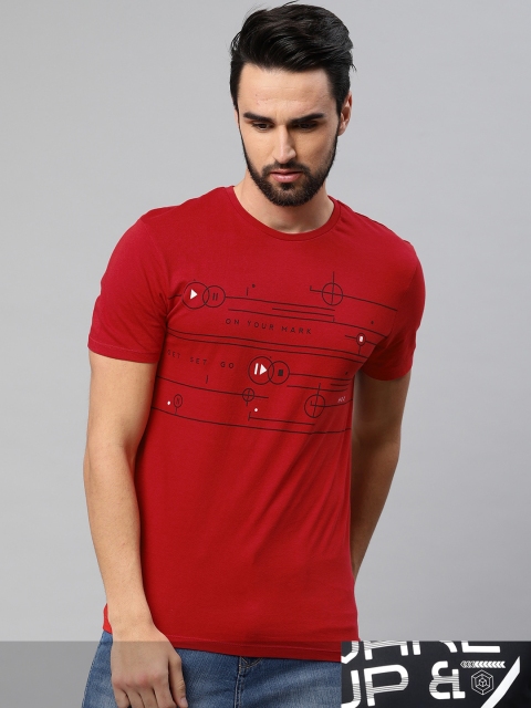 

HRX by Hrithik Roshan Men Pack Of 2 Printed Tshirts, Black
