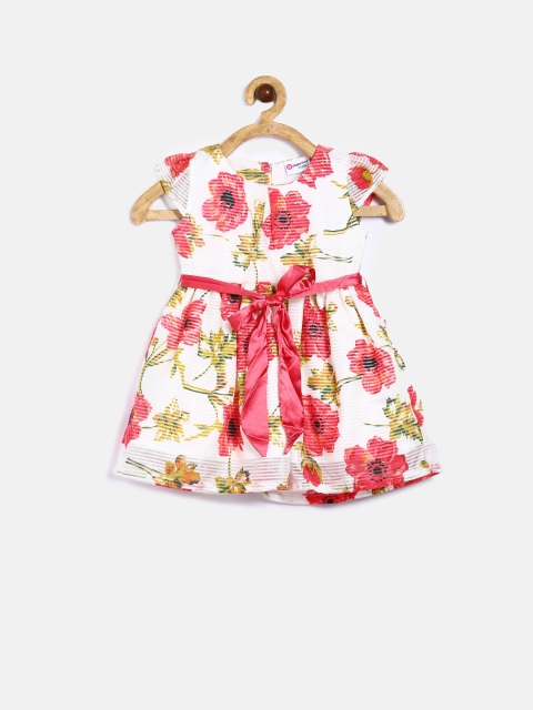 

Peppermint Girls Off-White Floral Print Fit and Flare Dress