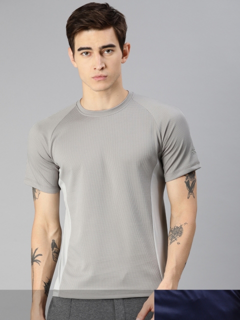 

HRX by Hrithik Roshan Men Pack of 2 Rapid Dry T-shirts, Grey