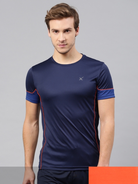 

HRX By Hrithik Roshan Lifestyle Men Pack of 2 Round Neck Tshirts, Navy blue