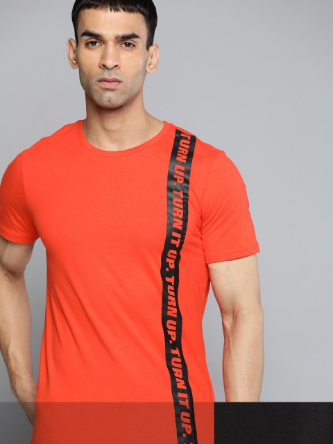 

HRX By Hrithik Roshan Lifestyle Men Pack of 2 Bio-Wash Typography Tshirts, Black