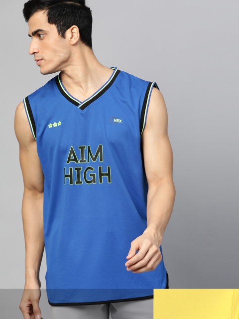 

Hrx By Hrithik Roshan Men Pack of 2 Printed Tshirt, Blue