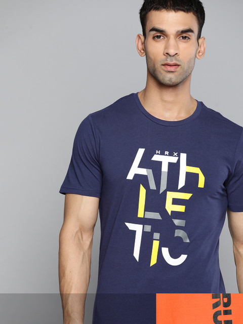 

HRX by Hrithik Roshan Men Pack Of 2 Typography Printed T-shirt, Orange