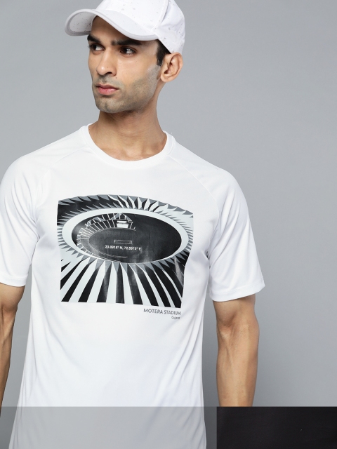 

HRX by Hrithik Roshan Men Pack Of 2 White & Black Printed Rapid Dry