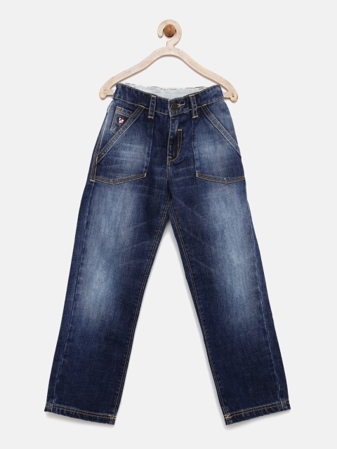 

U.S. Polo Assn. Kids Boys Blue Regular Fit Mid Rise Clean Look Jeans