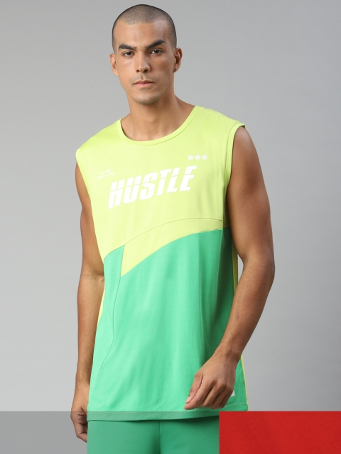 

HRX by Hrithik Roshan Men Pack of 2 Colourblocked Round Neck T-shirt, Yellow