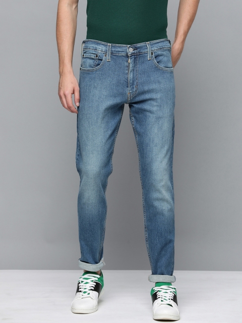 

Levis Men Blue 512 Slim Tapered Fit Light Fade Mid-Rise Stretchable Jeans