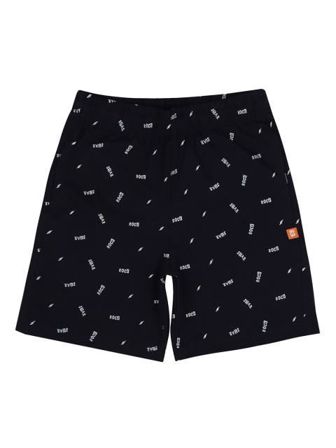 

PROTEENS Boys Navy Blue Conversational Printed Shorts
