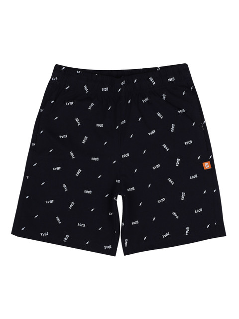 

PROTEENS Boys Navy Blue Conversational Printed Shorts