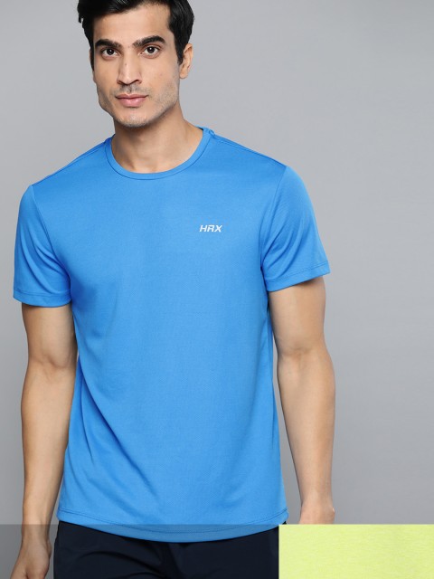 

HRX by Hrithik Roshan Men Pack of 2 Typography Printed Running & Yoga T-shirts, Lime green