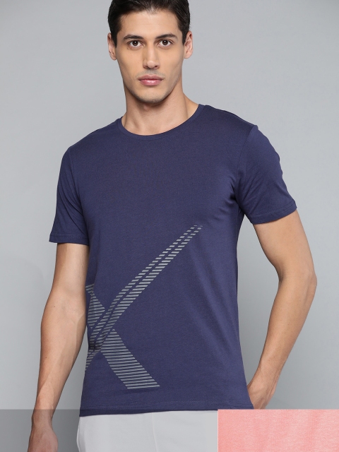 

HRX By Hrithik Roshan Men Pack Of 2 Printed T-shirts, Pink