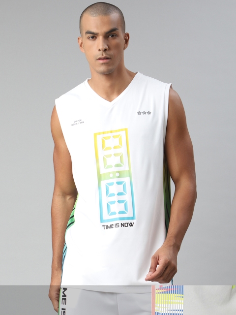 

HRX by Hrithik Roshan Men Pack of 2 Printed Sports T-shirt, White