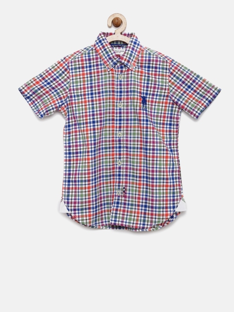 

U.S. Polo Assn. Kids Boys Multicolour Regular Fit Checked Casual Shirt, Multi