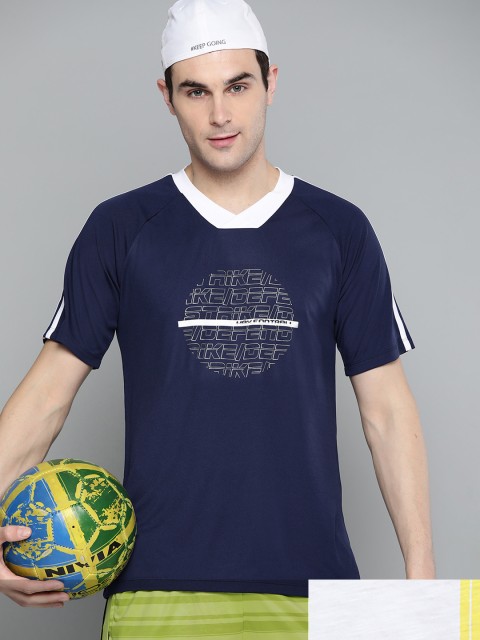 

HRX by Hrithik Roshan Men Pack of 2 Printed T-shirts, Navy blue