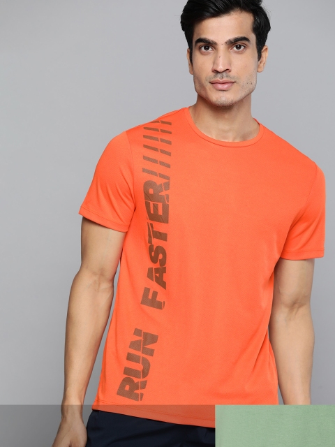 

HRX by Hrithik Roshan Men Pack Of 2 Printed T-shirts, Green