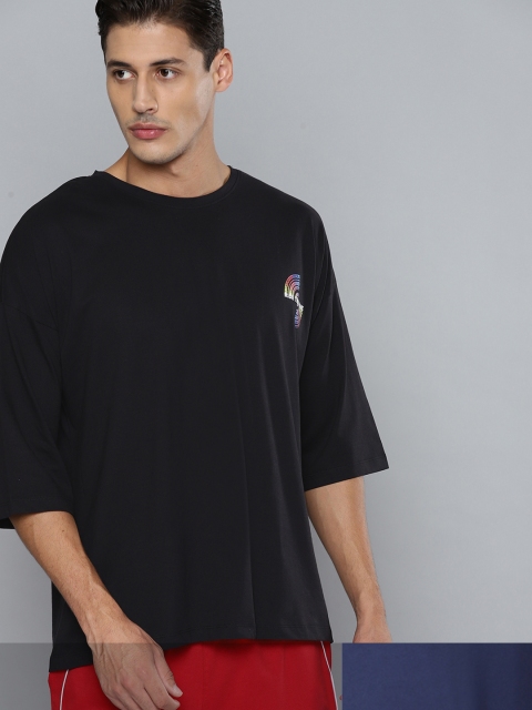 

HRX by Hrithik Roshan Men Pack Of 2 T-shirts, Black