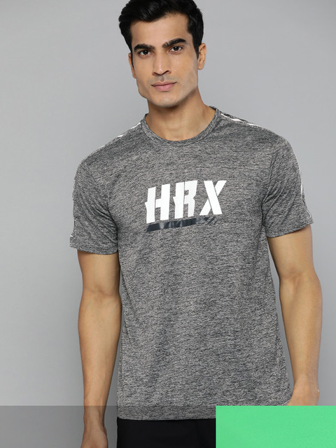 

HRX By Hrithik Roshan Men Pack Of 2 Typography Rapid-Dry Antimicrobial T-shirts, Green